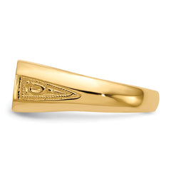 14k 6.0x12.5mm Open Back Signet Ring
