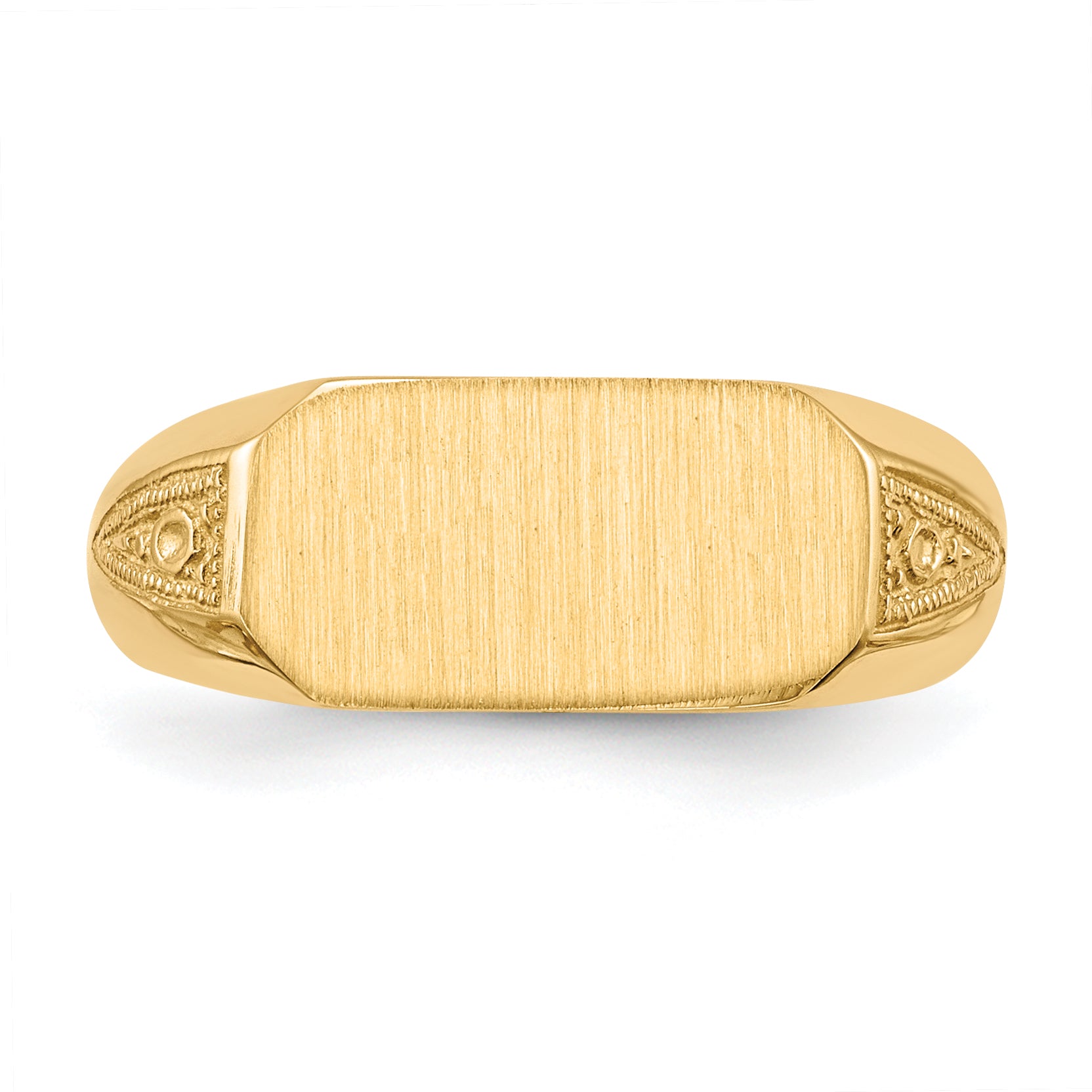14k 6.0x12.5mm Open Back Signet Ring