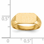14k 6.0x12.5mm Open Back Signet Ring