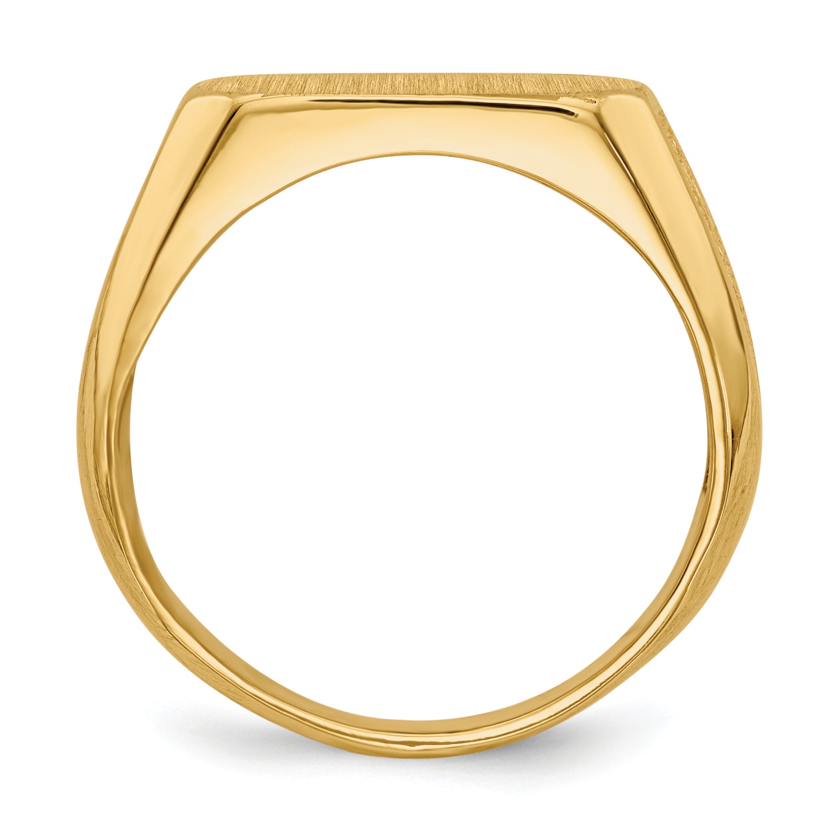 14k 6.0x12.5mm Closed Back Signet Ring Secondary image