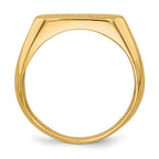 14k 6.0x12.5mm Closed Back Signet Ring