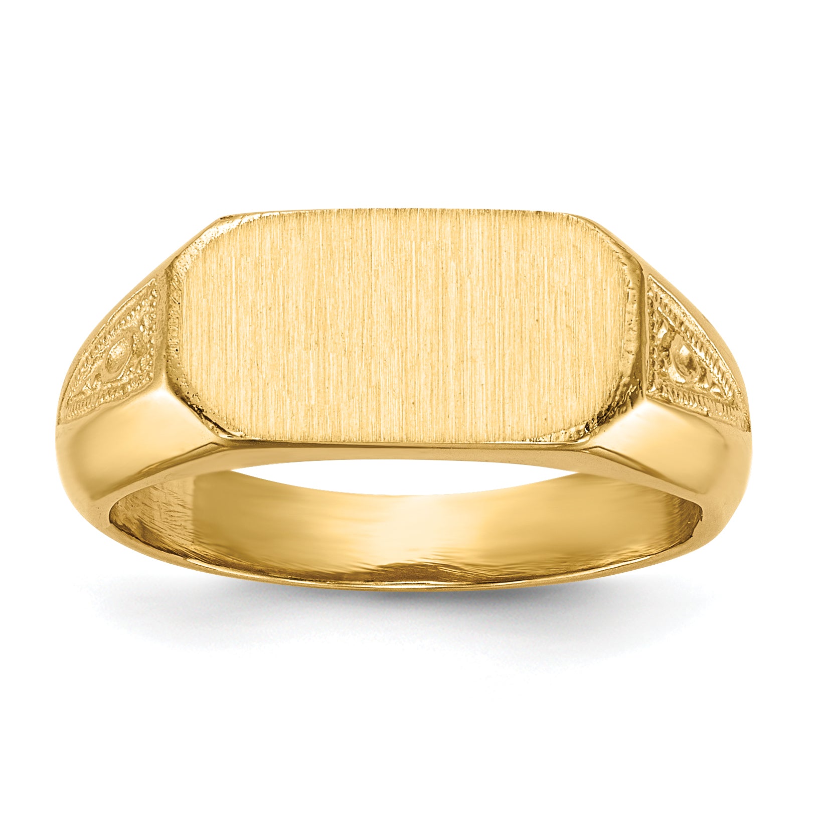 14k 6.0x12.5mm Closed Back Signet Ring Main image