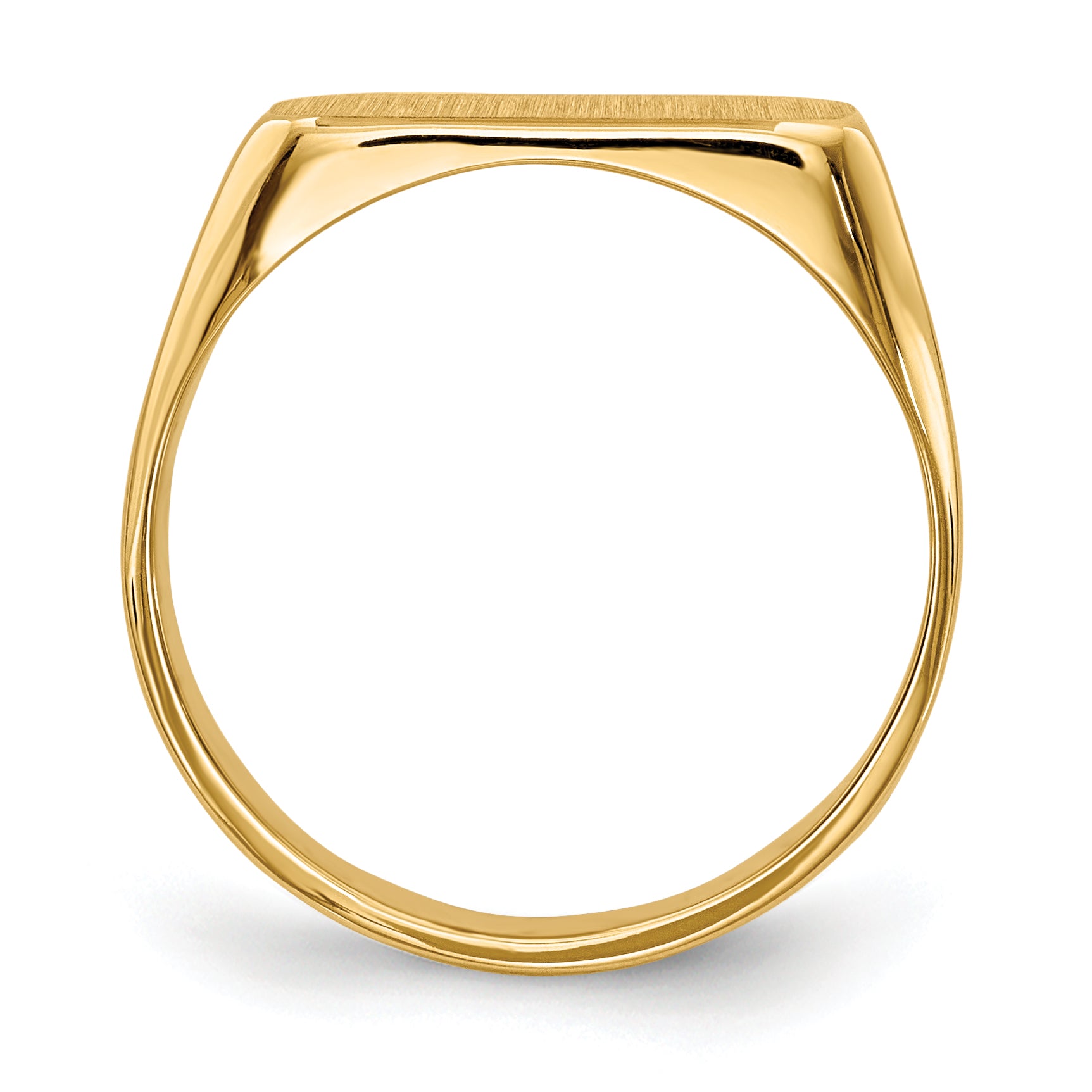 14k 5.5x13.5mm Closed Back Signet Ring Secondary image