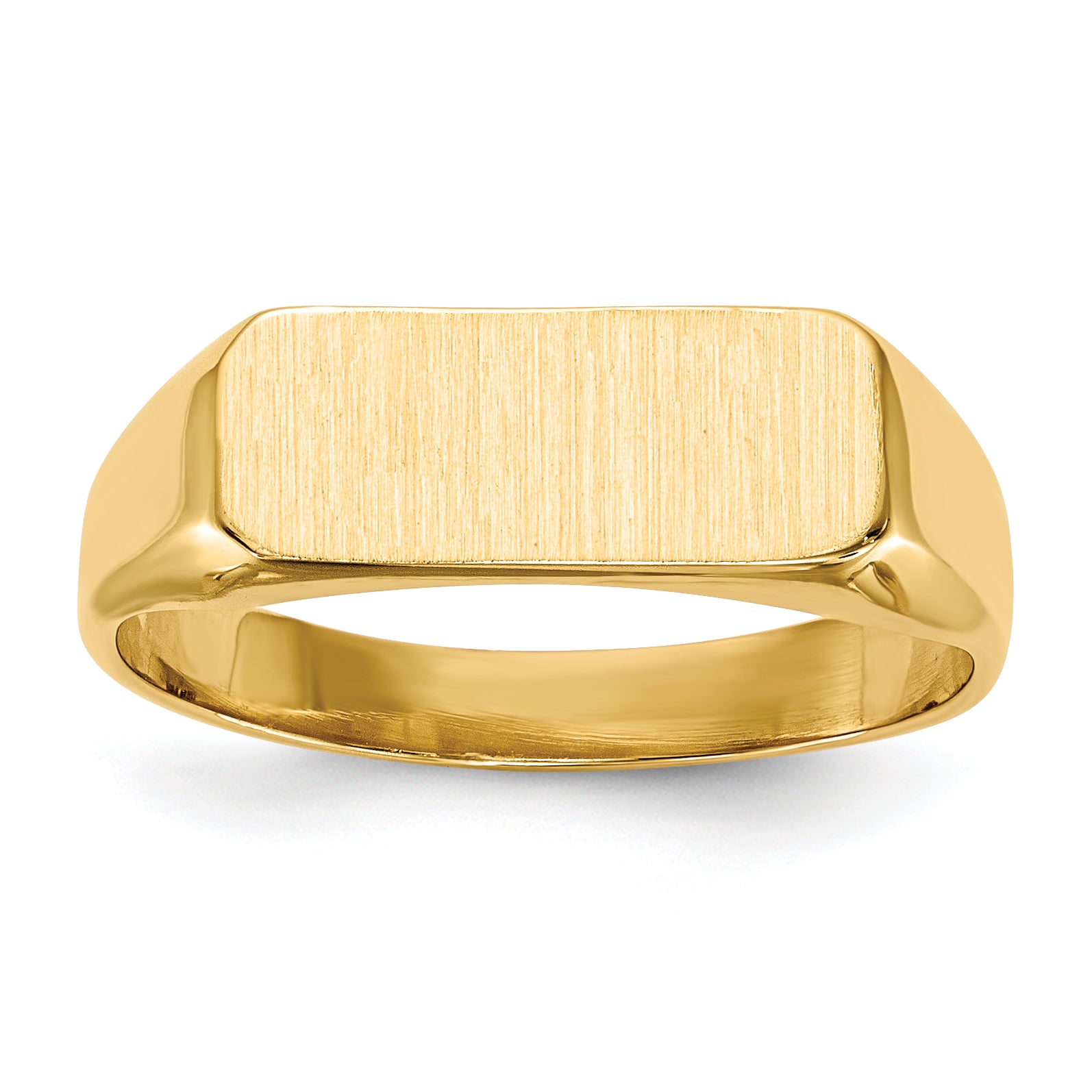 14k 5.5x13.5mm Closed Back Signet Ring Main image