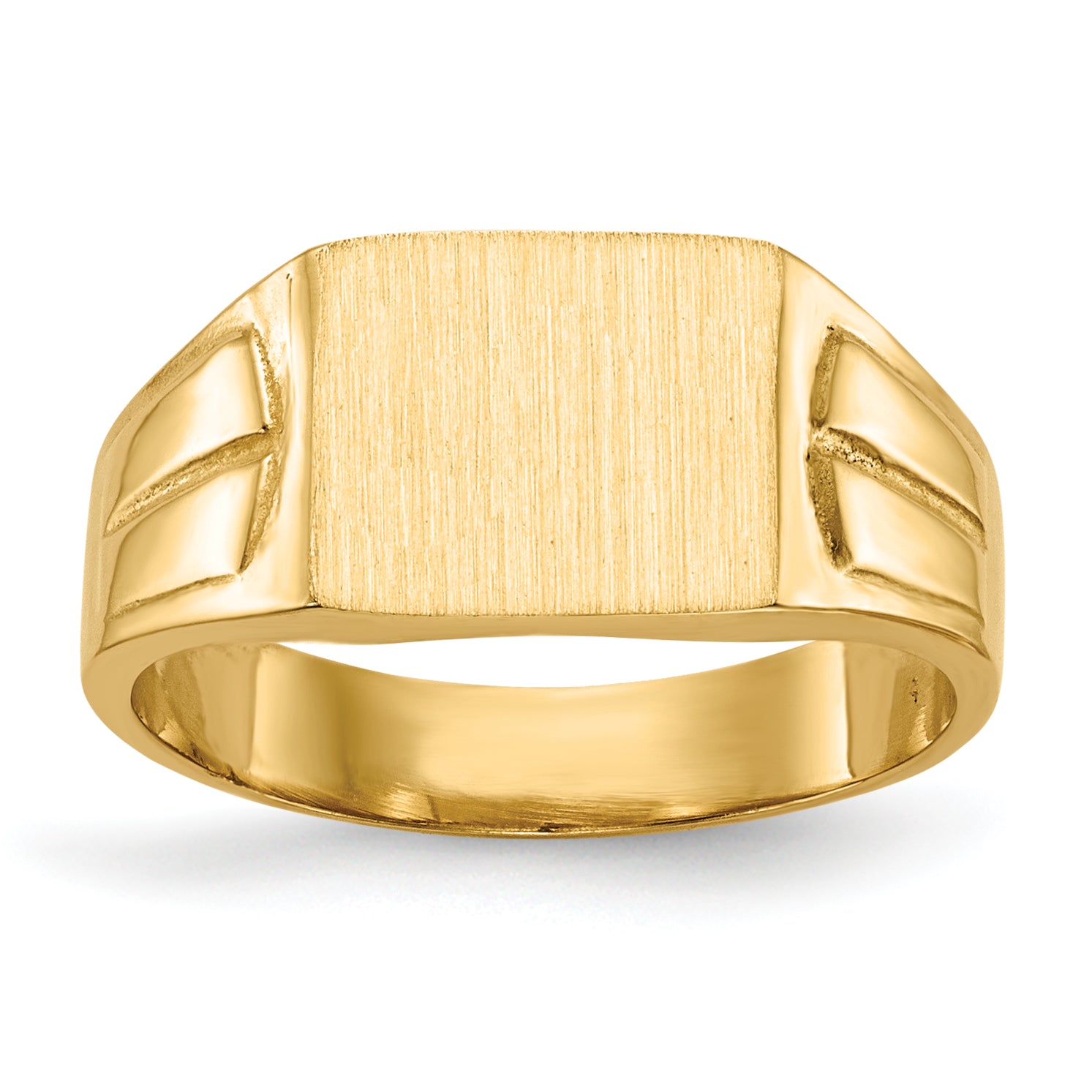 14k 7.5x9.0mm Closed Back Signet Ring Main image