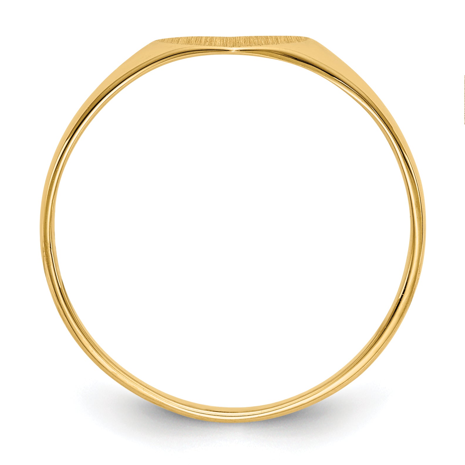 14k 6.0x7.5mm Closed Back Heart Signet Ring Secondary image