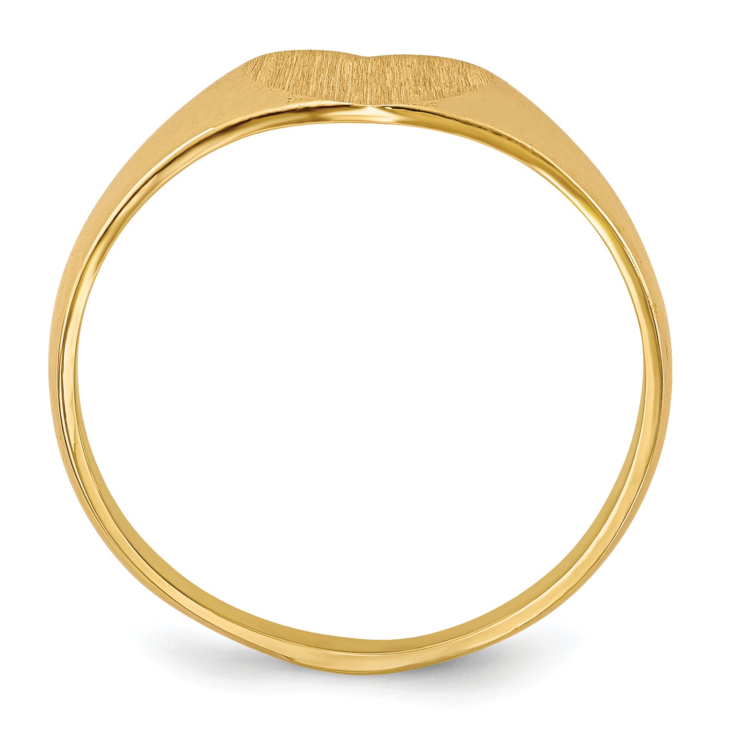 14k 6.5x8.0mm Closed Back Heart Signet Ring Secondary image