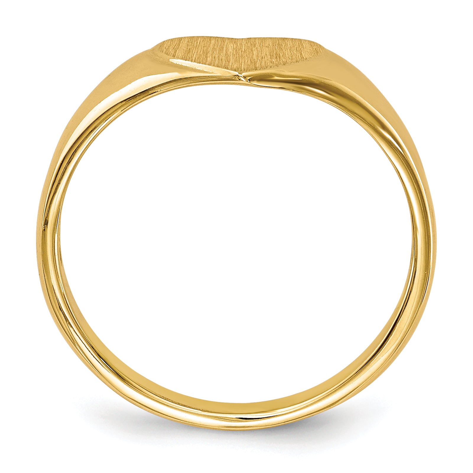14k 7.5x8.5mm Open Back Heart Signet Ring Secondary image