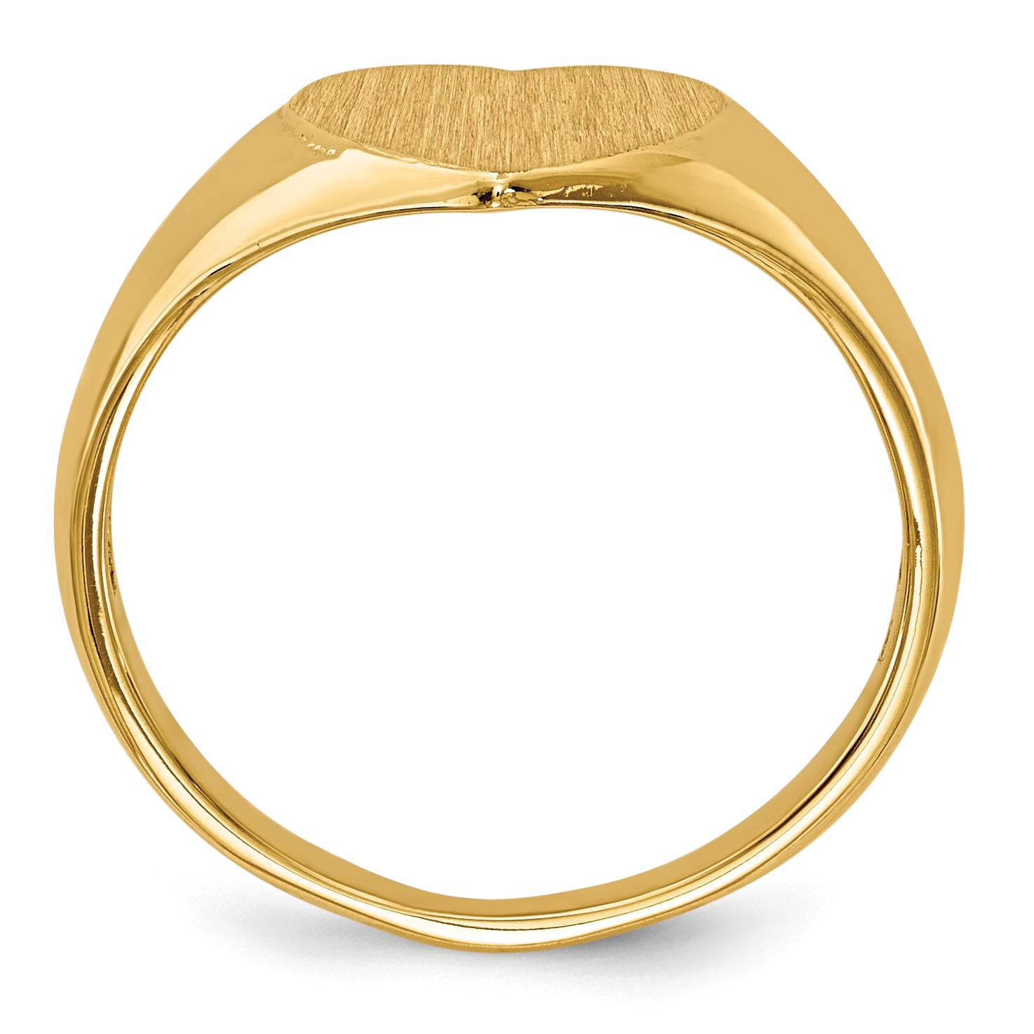 14k 9.0x9.0mm Open Back Heart Signet Ring Secondary image