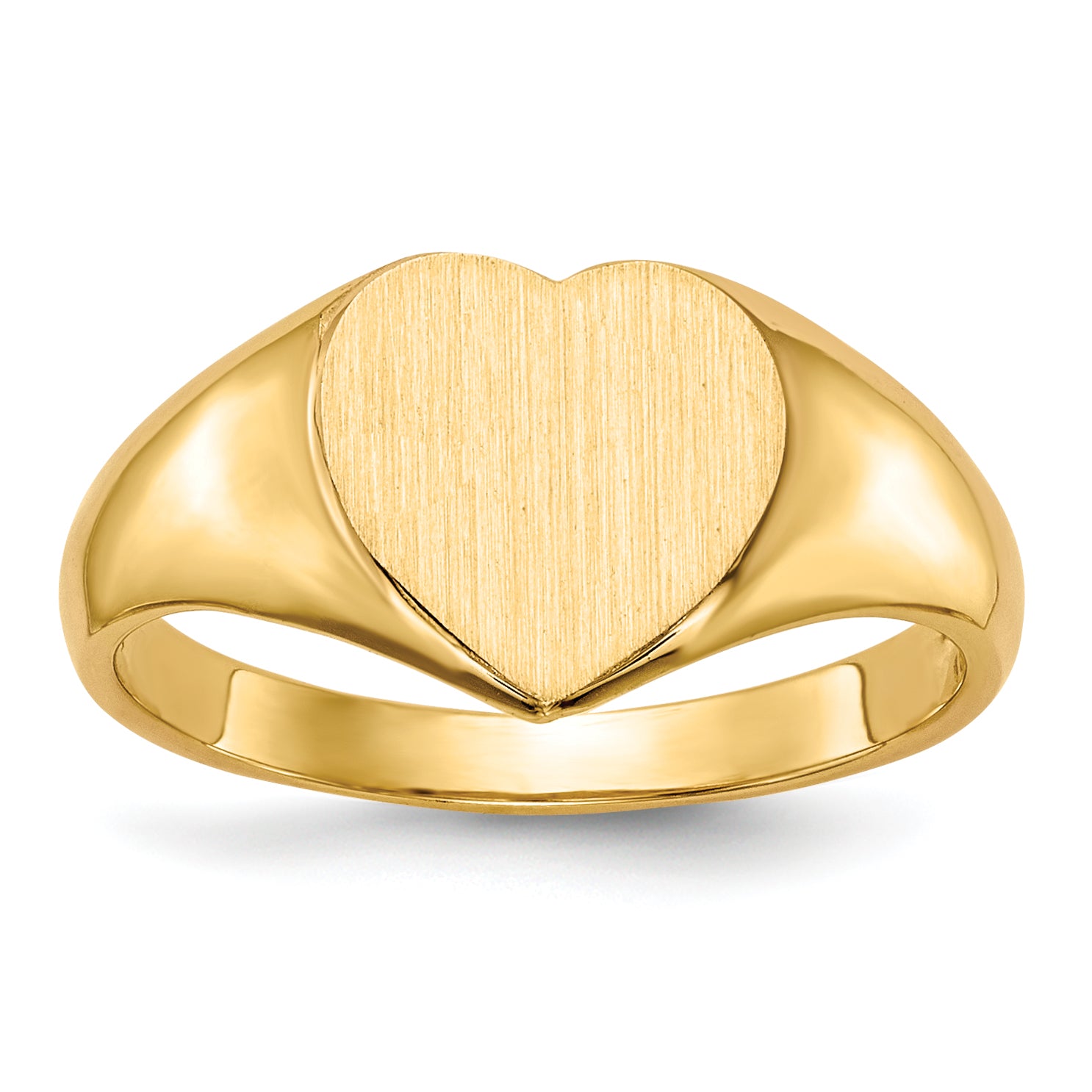 14k 9.0x9.0mm Open Back Heart Signet Ring Main image