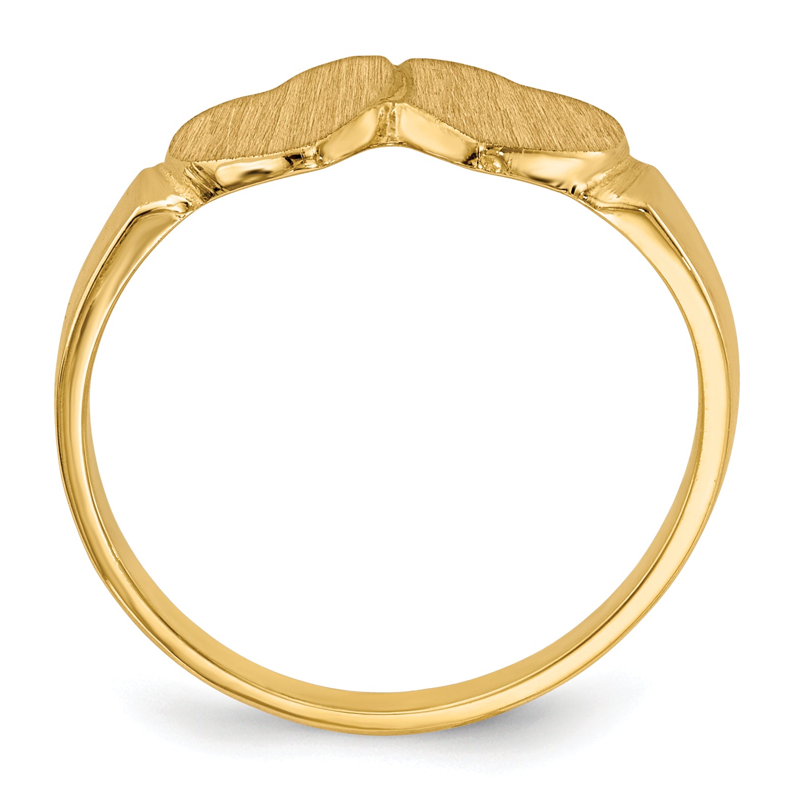 14k 7.0x7.0mm Closed Back Heart Signet Ring Secondary image