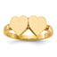 14k 7.5x7.5mm Open Back Heart Signet Ring