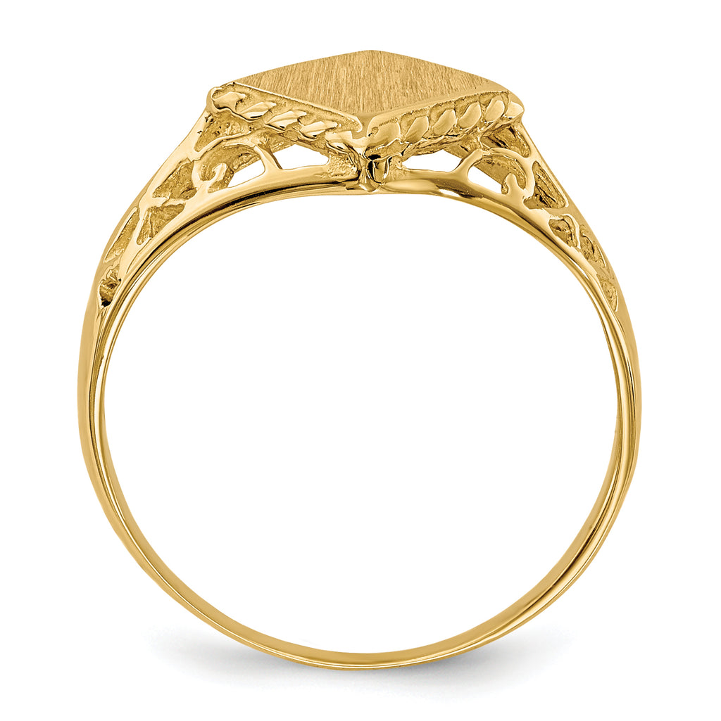 0x8 14k 8.0x8.5mm Open Back Signet Ring – Sophia Jewelers
