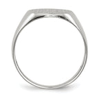 14k White Gold 10.5x10.5mm Closed Back Signet Ring
