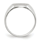 14k White Gold 11.5x10.0mm Closed Back Signet Ring