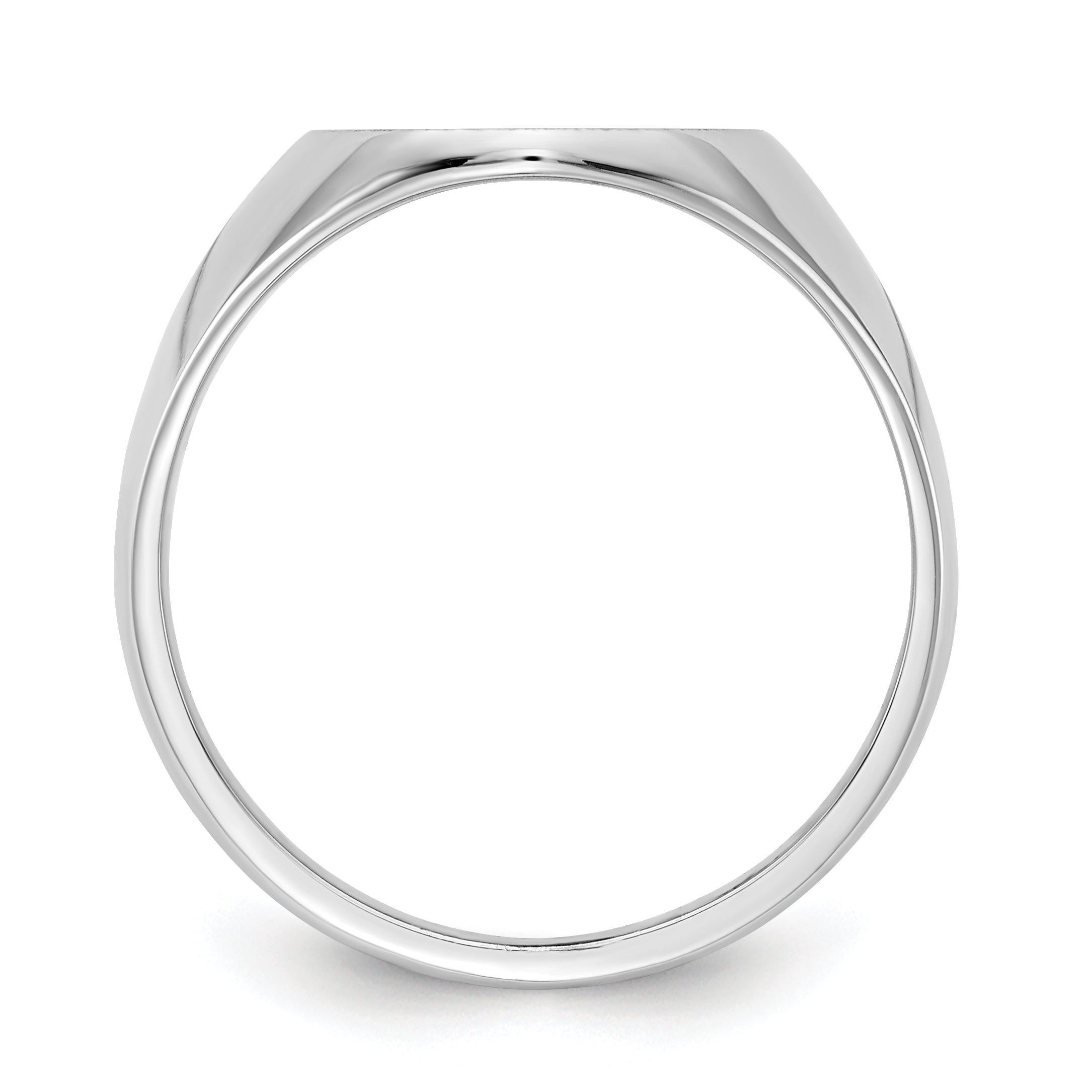 14kw 15.0x12.5mm Closed Back Signet Ring Secondary image