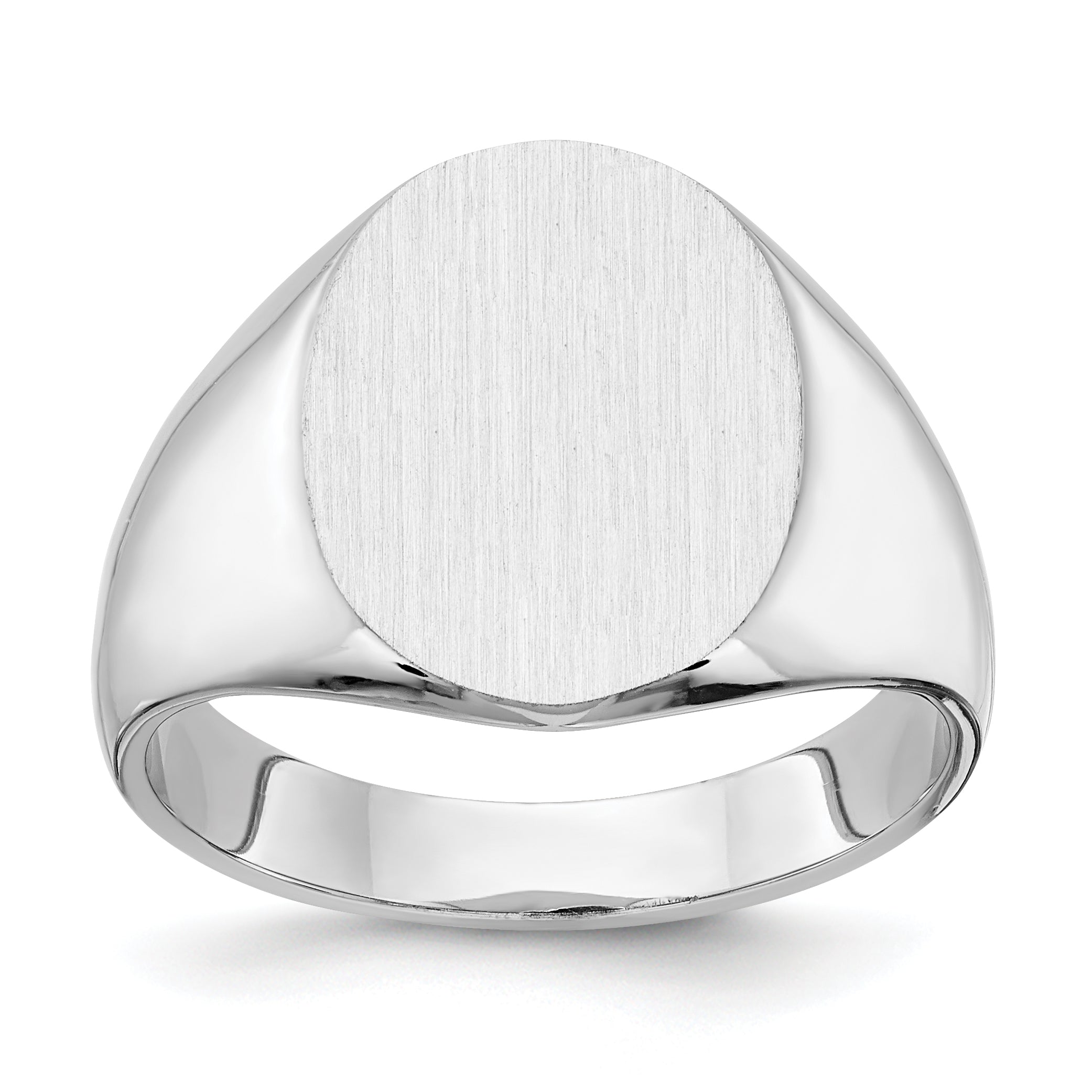14kw 15.0x12.5mm Closed Back Signet Ring Main image