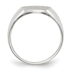 14k White Gold 12.5x11.0mm Open Back Signet Ring