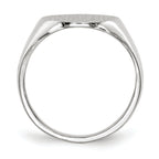 14k White Gold 18.5x15.0mm Closed Back Men's Signet Ring