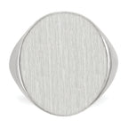 14k White Gold 20.5x17.0mm Closed Back Men's Signet Ring