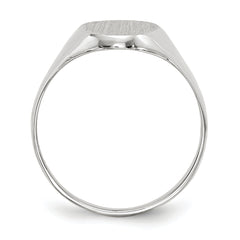 14k White Gold 14.0x9.0mm Closed Back Signet Ring