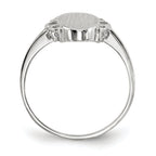 14k White Gold 14.5x7.0mm Open Back Signet Ring