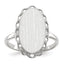 14k White Gold 14x10.5mm Open Back Signet Ring