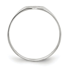 14k White Gold 6.5x7.5mm Closed Back Signet Ring