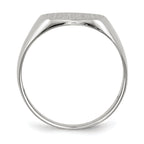 14k White Gold 10.0x11.0mm Closed Back Signet Ring