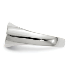 14k White Gold 7.5x13.5mm Open Back Signet Ring