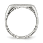 14k White Gold 9.5x15.0mm Open Back Signet Ring