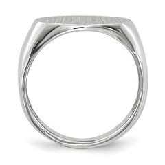 14k White Gold 9.5x15.0mm Open Back Signet Ring