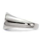 14k White Gold 9.5x15.0mm Open Back Signet Ring