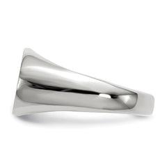 14k White Gold 9.5x15.0mm Open Back Signet Ring