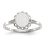 14k White Gold 7.0x6.5mm Open Back Signet Ring
