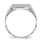 14k White Gold 13.0x13.0mm Closed Back Signet Ring