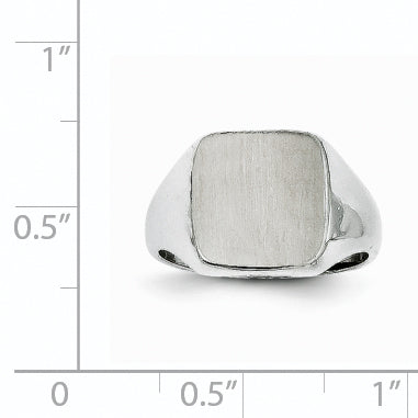 14k White Gold 9.5x8.5mm Open Back Signet Ring