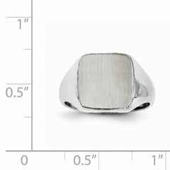 14k White Gold 9.5x8.5mm Open Back Signet Ring