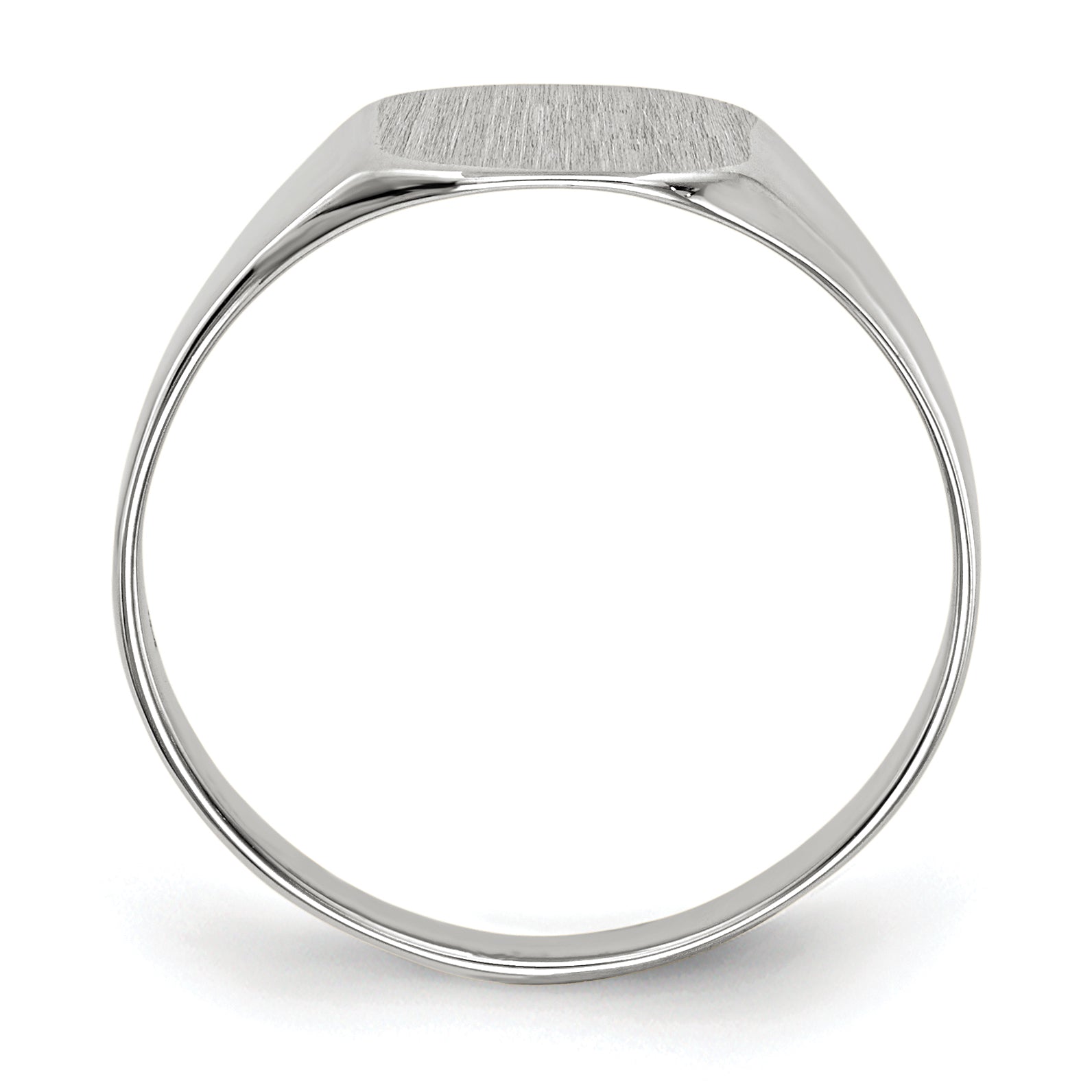 14k White Gold 8.5x8.5mm Closed Back Signet Ring Secondary image