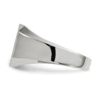 14k White Gold 11.0x11.0mm Open Back Men's Signet Ring