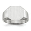14k White Gold 11.0x11.0mm Open Back Men's Signet Ring