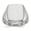 14k White Gold 15.0x13.0mm Closed Back Men's Signet Ring
