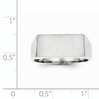 14k White Gold 8.0x16.5mm Closed Back Signet Ring
