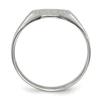 14k White Gold 7.0x9.0mm Closed Back Signet Ring