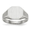 14k White Gold 9.0x11.0mm Closed Back Signet Ring