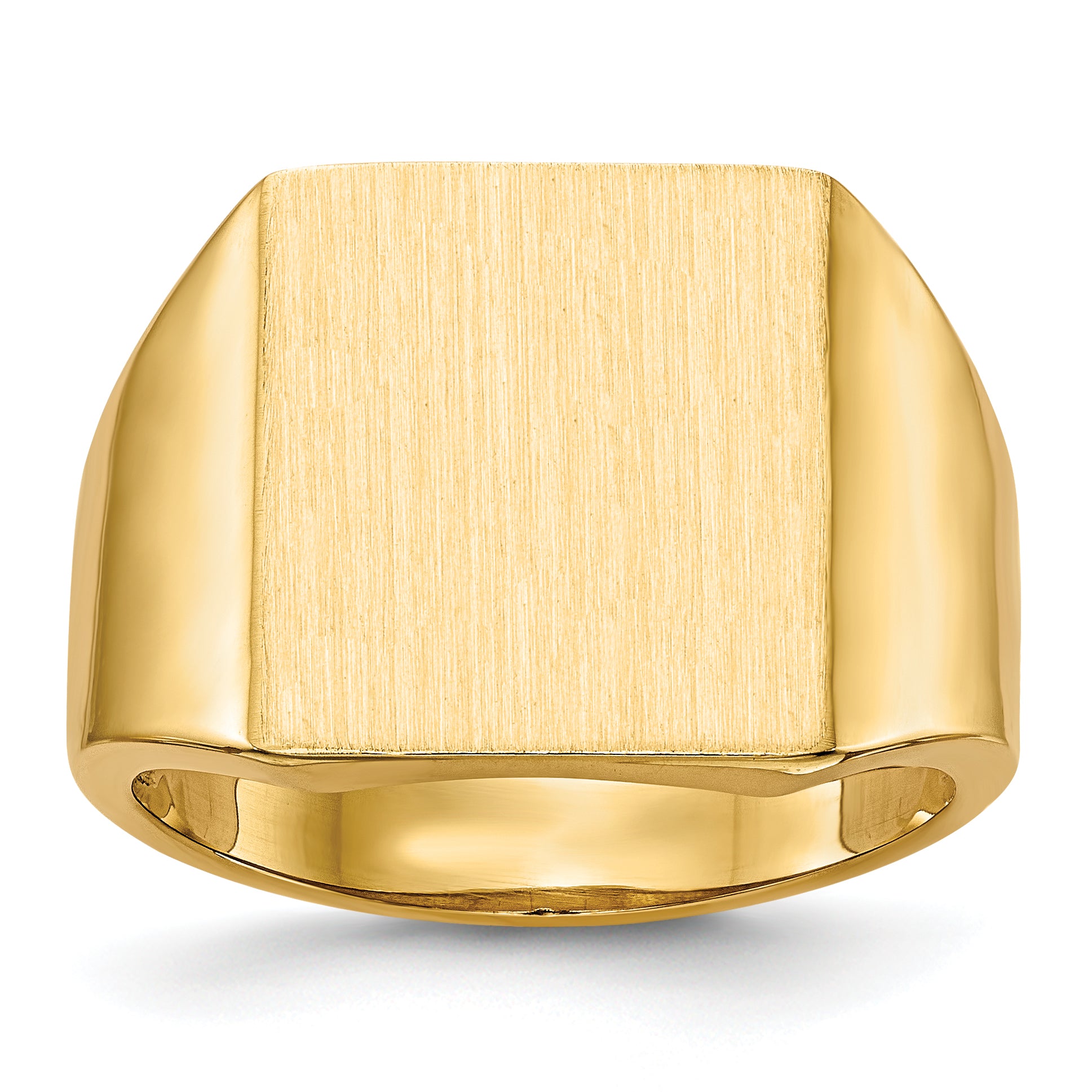 14k 15.0x13.5mm Open Back Mens Signet Ring Main image