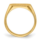14k 10.0x5.5mm Closed Back Signet Ring