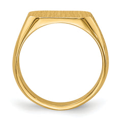 14k 10.0x5.5mm Closed Back Signet Ring - 3