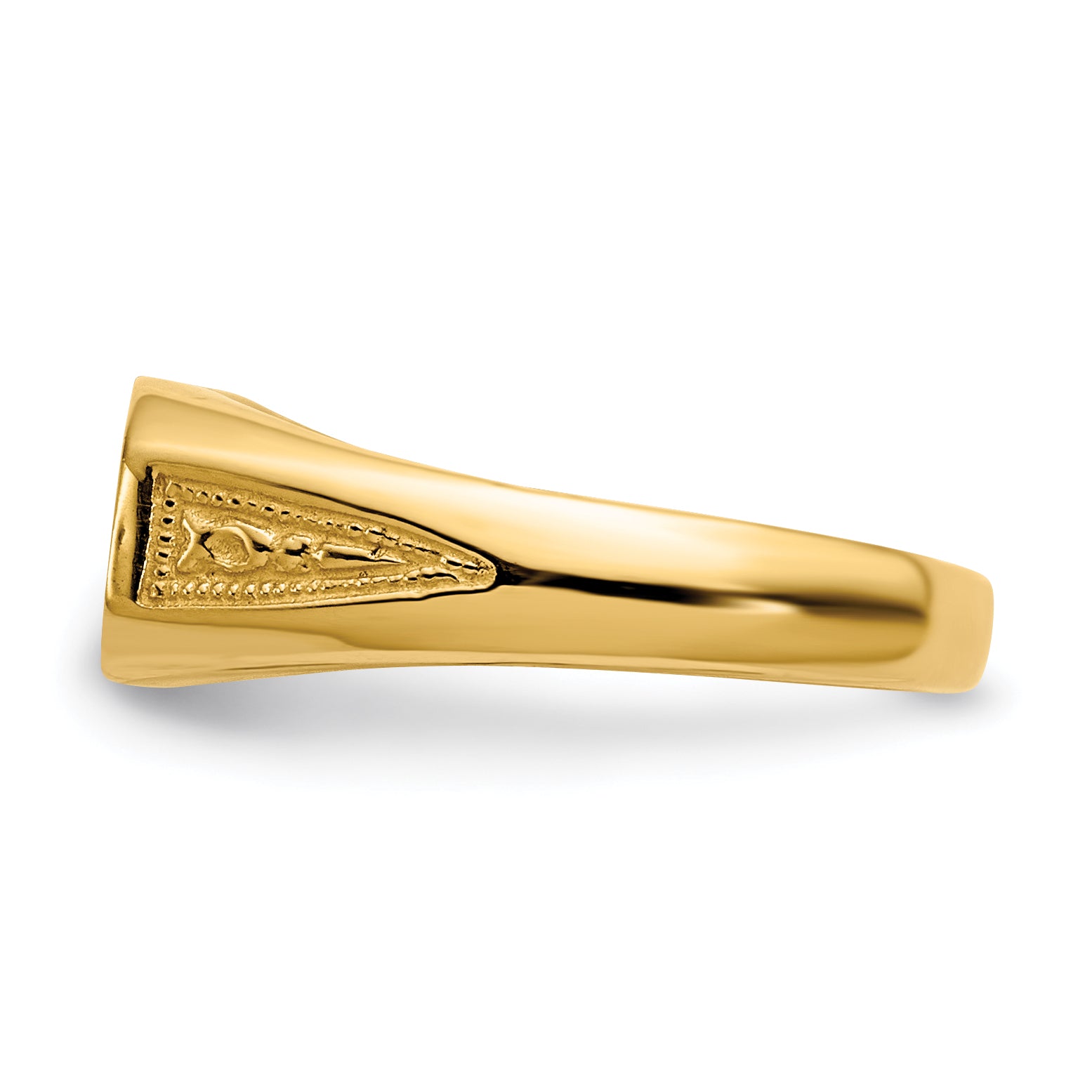 14k 10.0x5.5mm Closed Back Signet Ring - 3