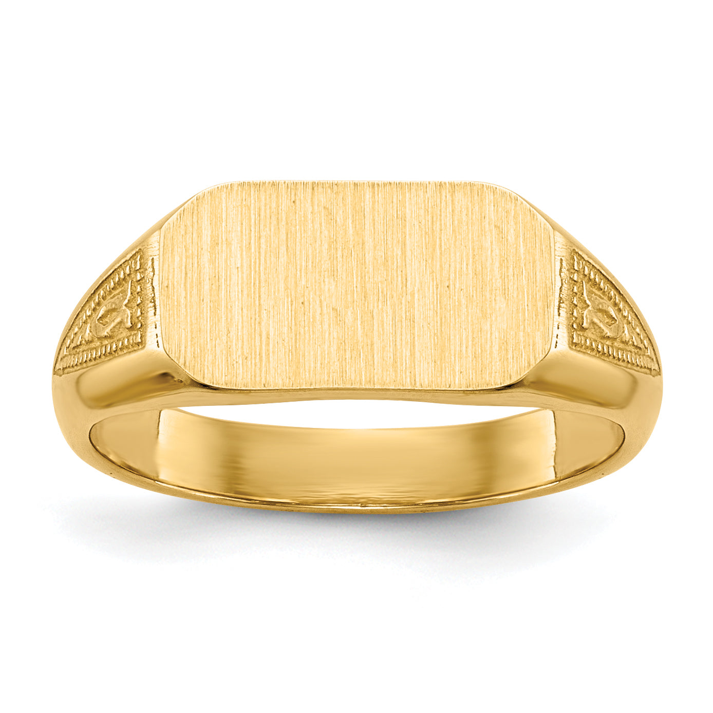14k 10.0x5.5mm Closed Back Signet Ring Main image